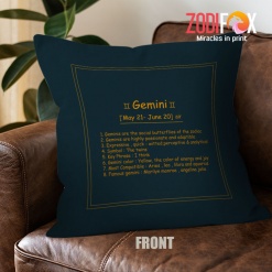 cool cool Gemini Analytical Throw Pillow gifts based on zodiac signs birthday zodiac gifts for astrology lovers – GEMINI-PL0019