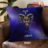 great Aries Angry Throw Pillow zodiac sign presents for astrology lovers – ARIES-PL0019