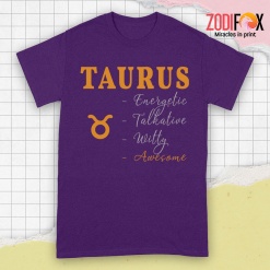 cool Taurus Energetic Talkative Premium T-Shirts - TAURUSPT0300